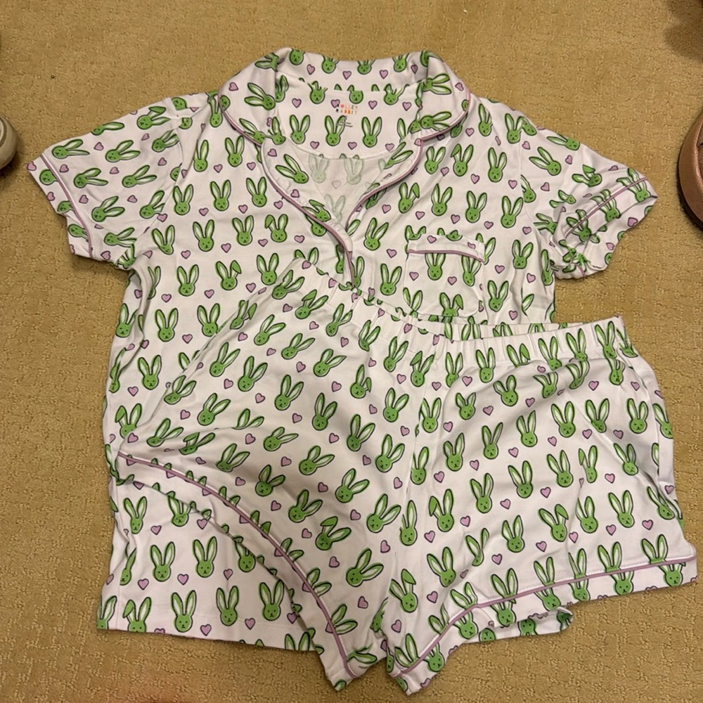 pink and green bunny polo roller rabbits